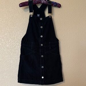 GAP Black Corduroy Overall Dress